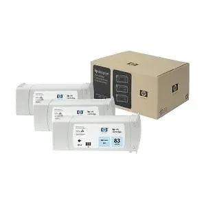 C5076A | Hp No. 83 Genuine 3-Pack Ink - Light Cyan for