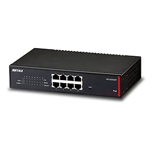 BS-GS2008P | Buffalo 8-Port Gigabit PoE Web Smart Switch
