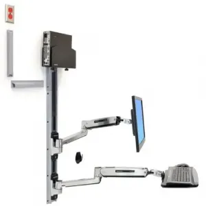 Ergotron 45-359-026 Lx Sit-stand Wall Mount System With Small Black Cp