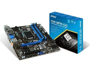 Msi CSM-Q87M-E43 Motherboard, Intel Q87 Chipset, LGA1150