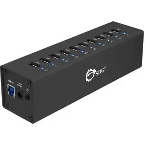 JU-H00111-S1 | Siig 10-Port SuperSpeed USB 3.0 Aluminum Hub