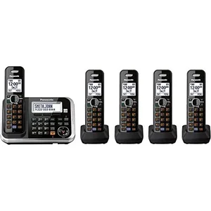 Panasonic KX-TG6845B Cordless Phone System with 5 Handsets