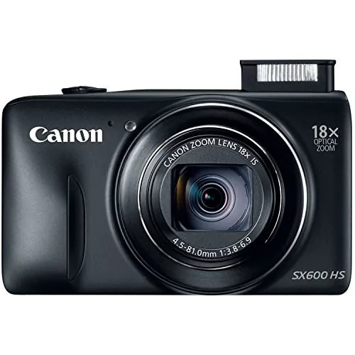 Canon 9340B001 Powershot Sx600 Hs Black 16mp 18x Opt 3.0 Lcd Kit