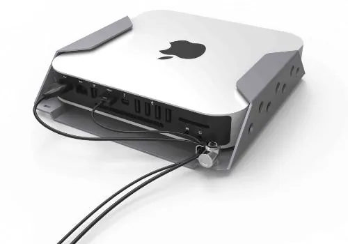 Compu-lock MMEN76 Mac Mini Security Enclosure - Secure Silver Design