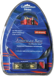 AB4GANL | American Bass American Bass 4Gauge Wiring Kit