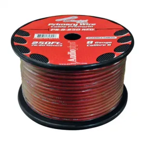 Audiopipe PS8RD Flexible Power Cable Red 250 Ft.