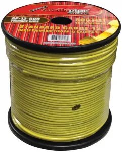 Nippon AP12500YW Audiopipe 12 Gauge 500ft Primary Wire Yellow