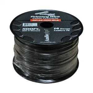 Nippon AP14500BK Audiopipe 14 Gauge 500ft Black Primary Wire For Car A