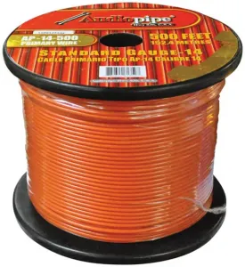 Nippon AP14500OR Audiopipe 14 Gauge 500ft Orange Primary Wire - Durabl