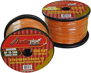 Nippon Labs Audiopipe 16 Gauge 500Ft Orange Primary Wire