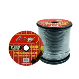 Nippon AP18500GREY Audiopipe 18 Gauge 500ft Primary Wire Grey