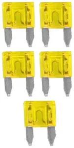 Nippon AST20A 20 Amp Mini Blade Fuses - 5 Pack - Blister Pack