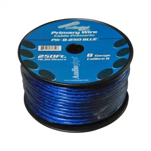 Nippon PW8BL Power Wire Audiopipe 8ga 250' Blue