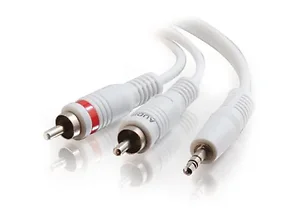40370 | C2g 6FT 3.5MM Stereo Male to Dual RCA Male Audio
