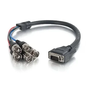 02572 | C2g 1.5FT HD15M to 5-BNC Male Video Cable