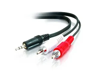 40421 | C2g 6-Inch Stereo Y-Cable: 3.5mm Male to Dual RCA