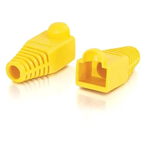 C2g 04756 Yellow Rj45 Snagless Boot Cover - 50 Pack - 6mm Od