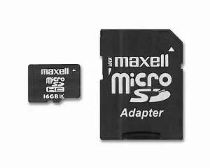 Maxell 502203 16gb Micro Sd Card Class 6 With Adapter