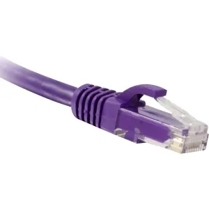 Enet C6-PR-5-ENC Cat6 Purple 5ft Molded Boot Patch Cbl