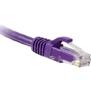 Enet C6-PR-25-ENC Cat6 Purple 25ft Molded Boot Patch Cbl