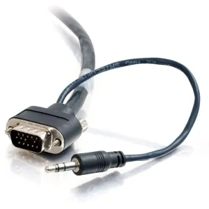 C2g 40176 25ft Plenum-rated Hd15 Sxga + 3.5mm Mm Monitor Cable With Ro