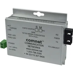 Comnet CNFE1003POESHO/M 100mbps Hardened Media Converter With Sc Conne