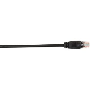 Black CAT6PC-001-BK-10PAK Cat6 Cable Utp,pvc,snagless,black,1ft