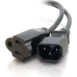 C2g 03132 3ft 18 Awg Monitor Power Adapter Cord - Iec320c14 To Nema 5-