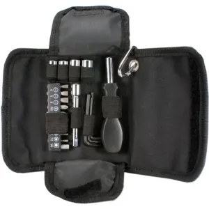 Qvs CA216-K1 19pc Technician Tool Pouch With Carabiner Attachment