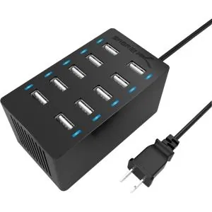 Sabrent AX-TPCS 60w 10port Usb Charger 12a