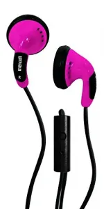 Maxell 196140 Color Earbuds W Mic     Pink Cbm-p