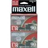 Maxell 108527 Ur-90 Blank Audio Cassette Tape - 2 Pack