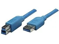 Manhattan 322454 10 Ft Usb 3.0 Cable Am-bm Blu