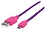 Manhattan 6FT Braided Purple AUX/Micro-B Cable