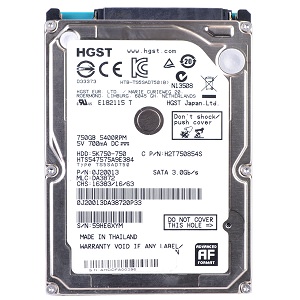 Hitachi HTS547575A9E384 Travelstar 5k750 750gb Sata300 5400rpm 8mb 2.5