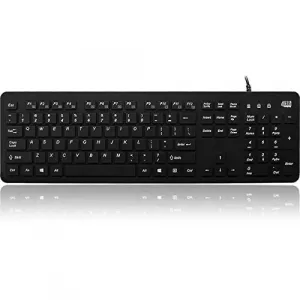 Adesso AKB-235UB Keyboard Akb-235ub Usb Antimicrobial Waterproof Deskt