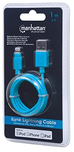 Manhattan 391467 3 Ft Blue Lightning Cable