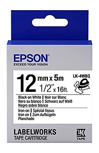 LK-4WBQ | Epson LABEL WORKS IRON-ON LABELS - 12MM