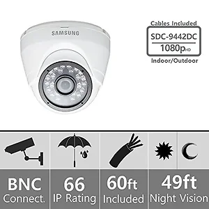 SDC-9442DC | Samsung 1080P HD Outdoor/Indoor White Dome