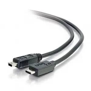 C2g 28857 12ft Usb 2.0 Usb-c To Usb Mini-b Cable Mm - Black