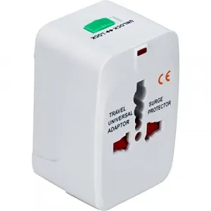 Qvs PA-C3WH Premium World Power Travel      Adaptor Kit Wsurge Prot Wh