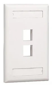NK2FWHY | Panduit NetKey Flush Mount Faceplate - 2 Port,