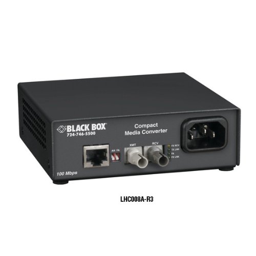 Black LHC008A-R3 Compact Media Converters, 100base-tx100