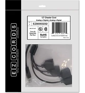 EZC-EZ80003232 | Ezcords 2x2 Cheater Cord for Analog and