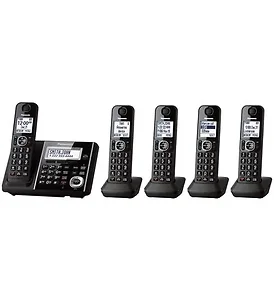 KX-TGF345B | Panasonic 5-Handset Cordless Phone with