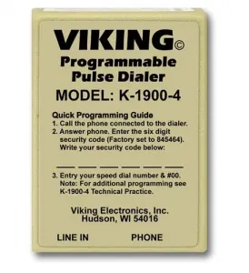 Viking VK-K-1900-4 Viking Hot Dialer With Pulse