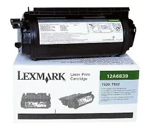 Lexmark Black Toner Cartridge, 12A6839, 20K Yield