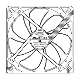 Cooljag F121425BUAF-16 Fan F121425buaf-16 140x140x25mm 12v Dual Ball-b