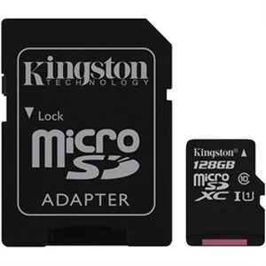 SDC10G2/128GB | Kingston 128GB MicroSDHC UHS-I Card with SD