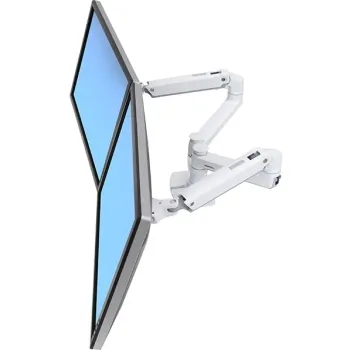 Ergotron 45-491-216 Lx Dual Side-by-side Arm (white).fully Adjustable 